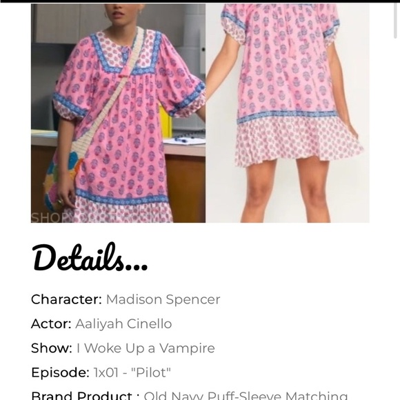 Old Navy ASO I Woke Up A Vampire Dress Sz M Floral Boho Cottagecore Peasant Airy - Picture 3 of 16